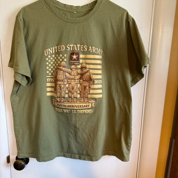 Army Olive Green 250th Anniversary T-Shirt - XL - Picture 1 of 3